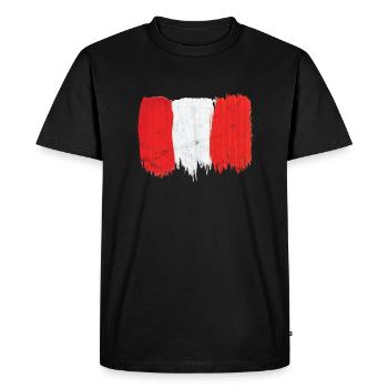 Peru Gift Flag Patriot Brushstroke Painter - Men's Premium Organic T-Shirt - black - Front - Nico (187cm)