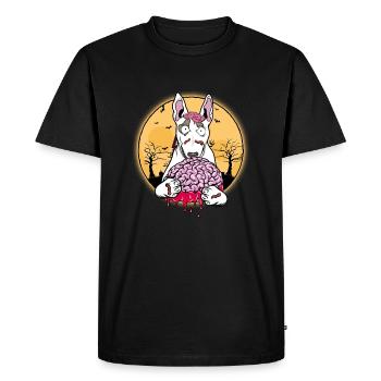 Bull Terrier Bull Terrier Halloween Chien Zombie - T-shirt Premium bio Homme - noir - Devant - Nico (187cm)
