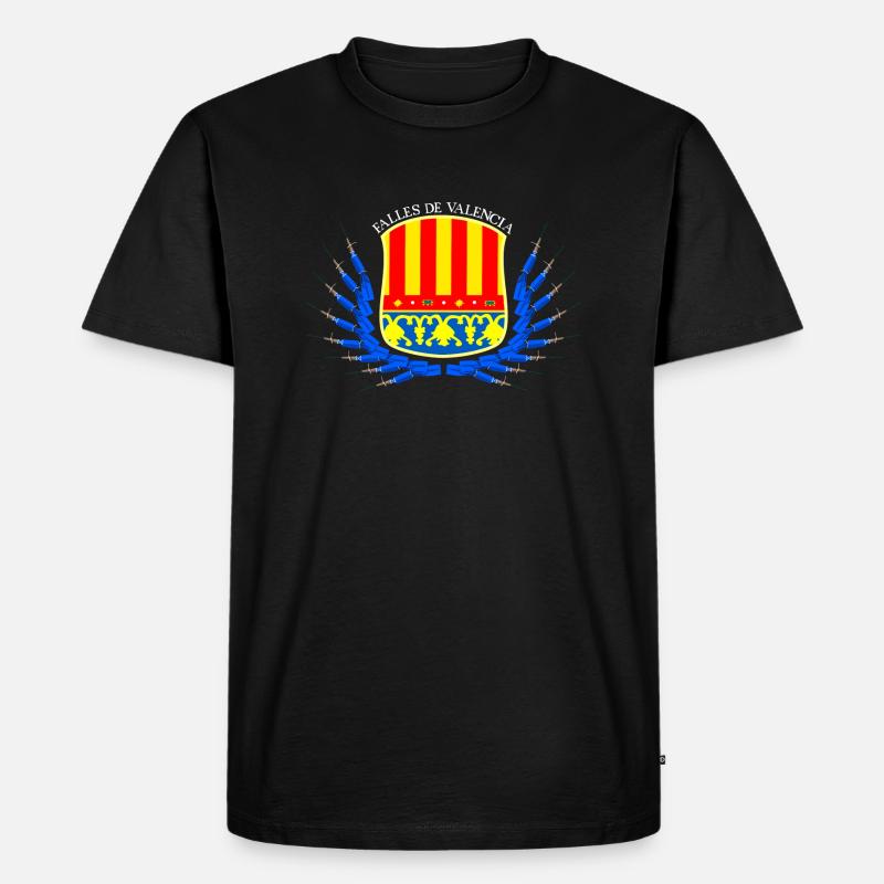 Falles Valencia Pyrotechnik - Männer Premium Bio T-Shirt - Schwarz