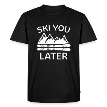 Ski You Later - Men's Premium Organic T-Shirt - black - Front - Nico (187cm)