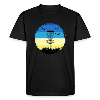 discgolf frisbee prend en charge le jeu de discgolf ukraine - T-shirt Premium bio Homme - noir - Devant - Nico (187cm)