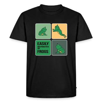 Frog Frog Collection Frog Party - Men's Premium Organic T-Shirt - black - Front - Nico (187cm)