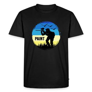Paintball Paintball Player Gotcha-world - Men's Premium Organic T-Shirt - black - Front - Nico (187cm)