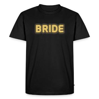 Elegant Bride Text Design for Wedding Attire - Men's Premium Organic T-Shirt - black - Front - Nico (187cm)