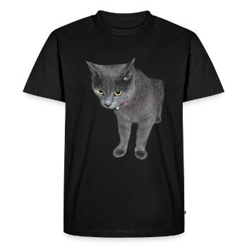 Cat Kitten Funny Cat Shirt Gift - Men's Premium Organic T-Shirt - black - Front - Nico (187cm)