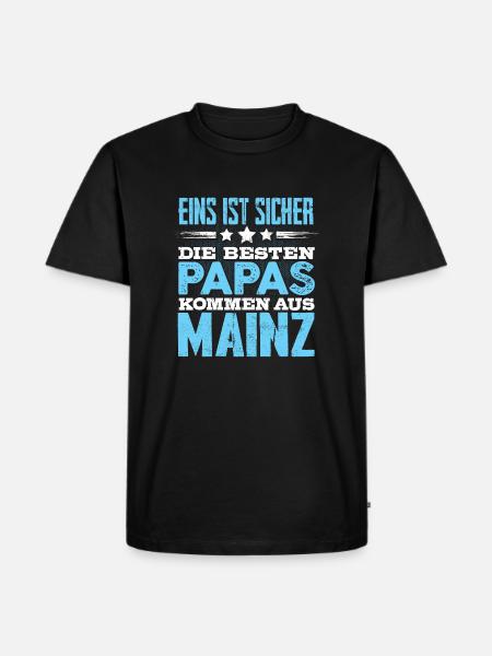 MAINZ - Papa - Männer Premium Bio T-Shirt - Schwarz