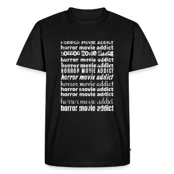 horror horror filmhorror movie addict - horror film - Men's Premium Organic T-Shirt - black - Front - Nico (187cm)