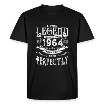 1964 Vintage Birthday Born in 1964 - Men's Premium Organic T-Shirt - black - Front - Nico (187cm)