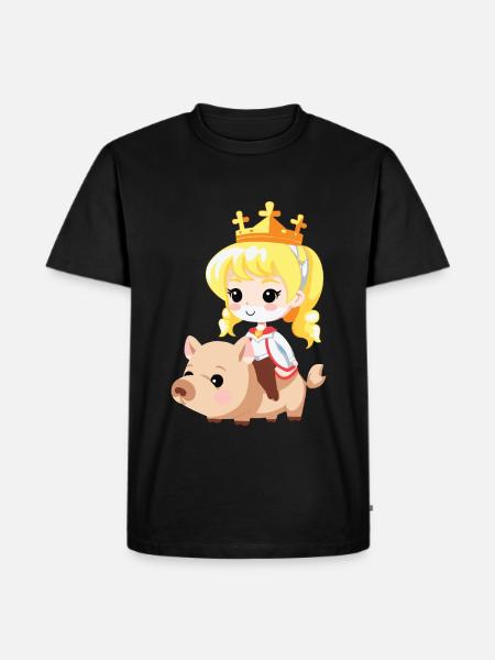 Princess Pig Fairy Tale - Men's Premium Organic T-Shirt - black