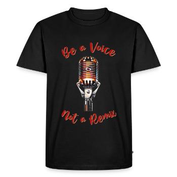 Ma voix - T-shirt Premium bio Homme - noir - Devant - Nico (187cm)