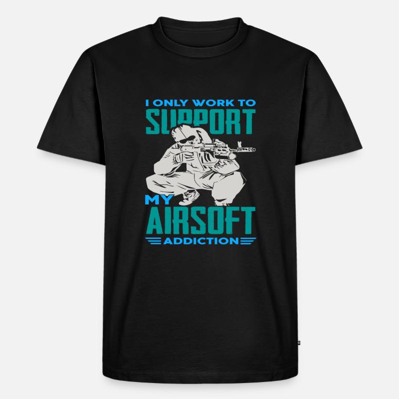 Airsoft - Männer Premium Bio T-Shirt - Schwarz