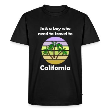 Vacation in California - Men's Premium Organic T-Shirt - black - Front - Nico (187cm)