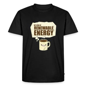 Cadeau petit déjeuner muffle café disant - T-shirt Premium bio Homme - noir - Devant - Nico (187cm)