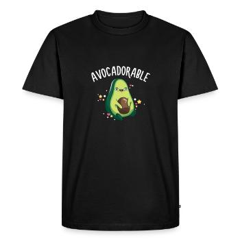 Avocado Fruit Seed Cute Avocadorable Pear Food - Men's Premium Organic T-Shirt - black - Front - Nico (187cm)