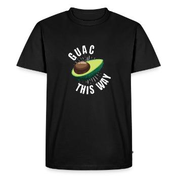 Guac This Way Humour Nourriture aux fruits d'avocat - T-shirt Premium bio Homme - noir - Devant - Nico (187cm)