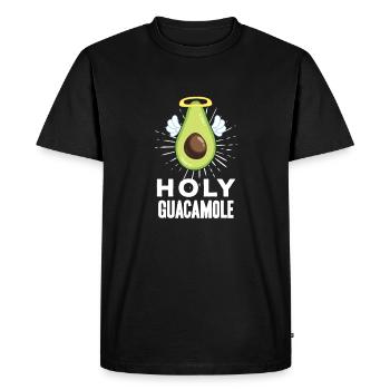 Flying Avocado Angel Cute Heaven Guacamole Fruit - Men's Premium Organic T-Shirt - black - Front - Nico (187cm)