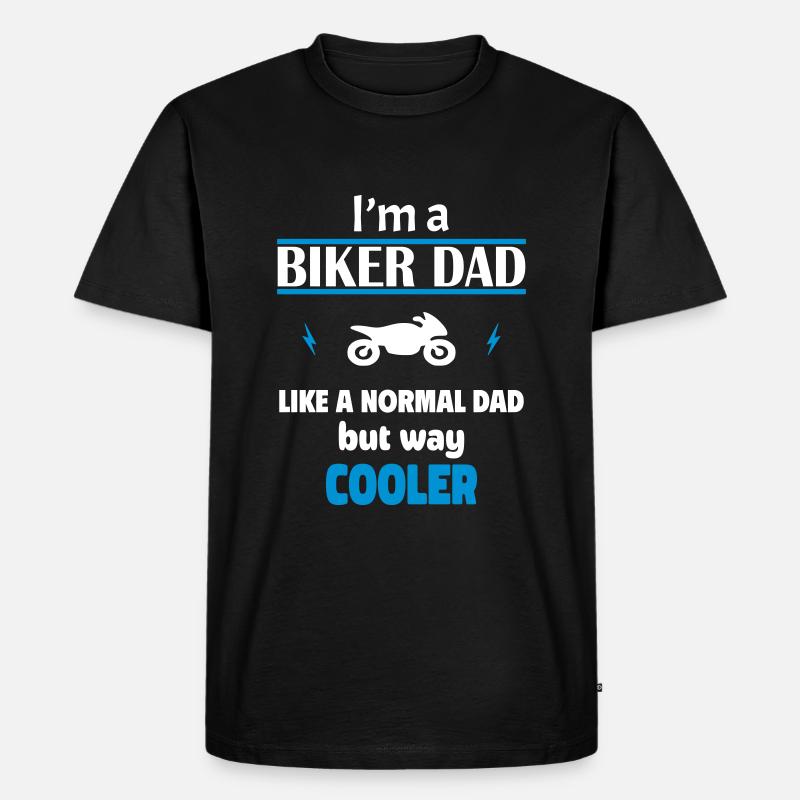 Ich bin ein Biker-Papa - Männer Premium Bio T-Shirt - Schwarz