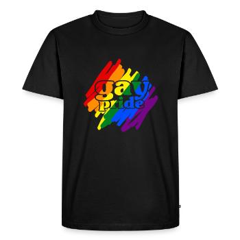 Gay__N006 - Men's Premium Organic T-Shirt - black - Front - Nico (187cm)