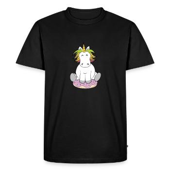 Unicorn Donut Dino Donut Kids Glaced Sweets - T-shirt Premium bio Homme - noir - Devant - Nico (187cm)