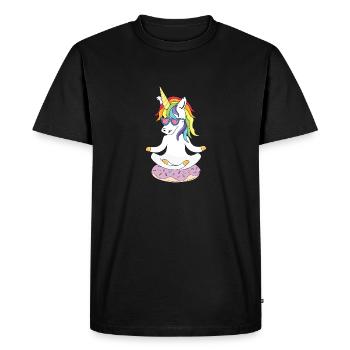 Unicorn Donut Dino Donut Kids Glaced Sweets - T-shirt Premium bio Homme - noir - Devant - Nico (187cm)