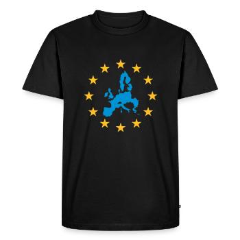 Europe - European Union - Men's Premium Organic T-Shirt - black - Front - Nico (187cm)