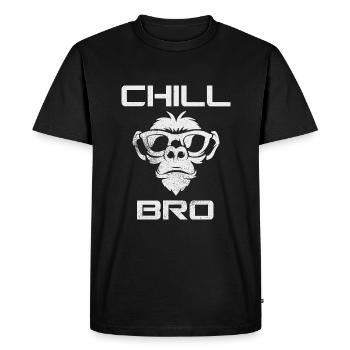 Chill Bro - Singe cool avec lunettes de soleil - T-shirt Premium bio Homme - noir - Devant - Nico (187cm)