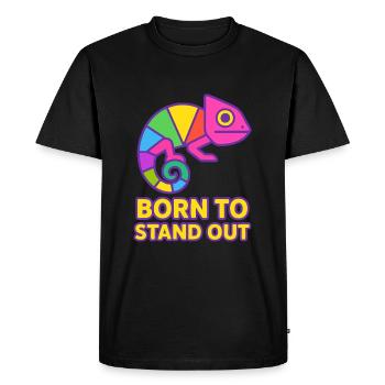 Chameleon Pride – Avec style Gay Pride pride month - T-shirt Premium bio Homme - noir - Devant - Nico (187cm)