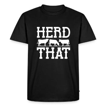 Troupeau Que - T-shirt Premium bio Homme - noir - Devant - Nico (187cm)