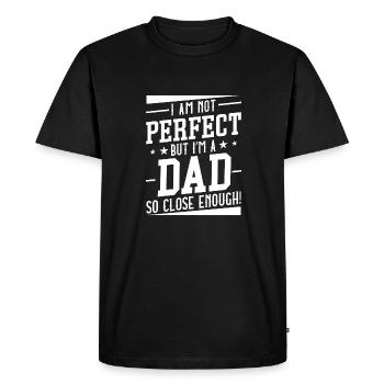 Je ne suis pas parfait mais je suis un père si proche - T-shirt Premium bio Homme - noir - Devant - Nico (187cm)
