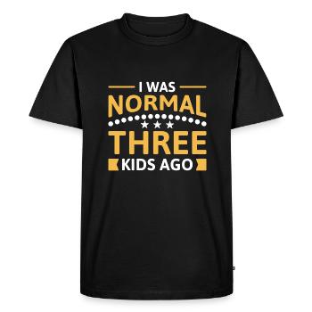 J'étais normal il y a trois enfants - T-shirt Premium bio Homme - noir - Devant - Nico (187cm)