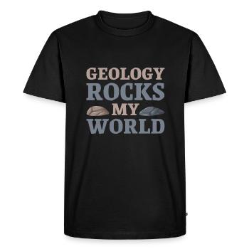 Geology Rocks My World - Men's Premium Organic T-Shirt - black - Front - Nico (187cm)