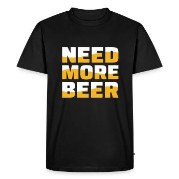 Need More Beer - Men's Premium Organic T-Shirt - black - Front - Nico (187cm)