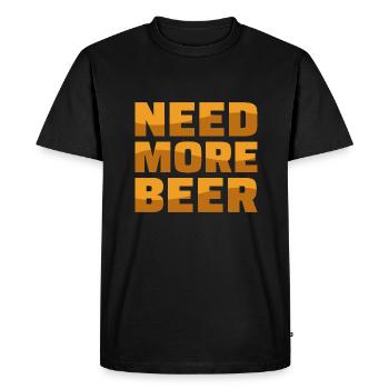 Need More Beer - Men's Premium Organic T-Shirt - black - Front - Nico (187cm)