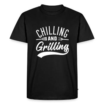 Refroidissement et grillades - T-shirt Premium bio Homme - noir - Devant - Nico (187cm)