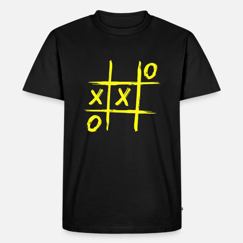 Tic-Tac-Toe - Männer Premium Bio T-Shirt - Schwarz