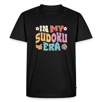 in my Sudoku Era - Men's Premium Organic T-Shirt - black - Front - Nico (187cm)
