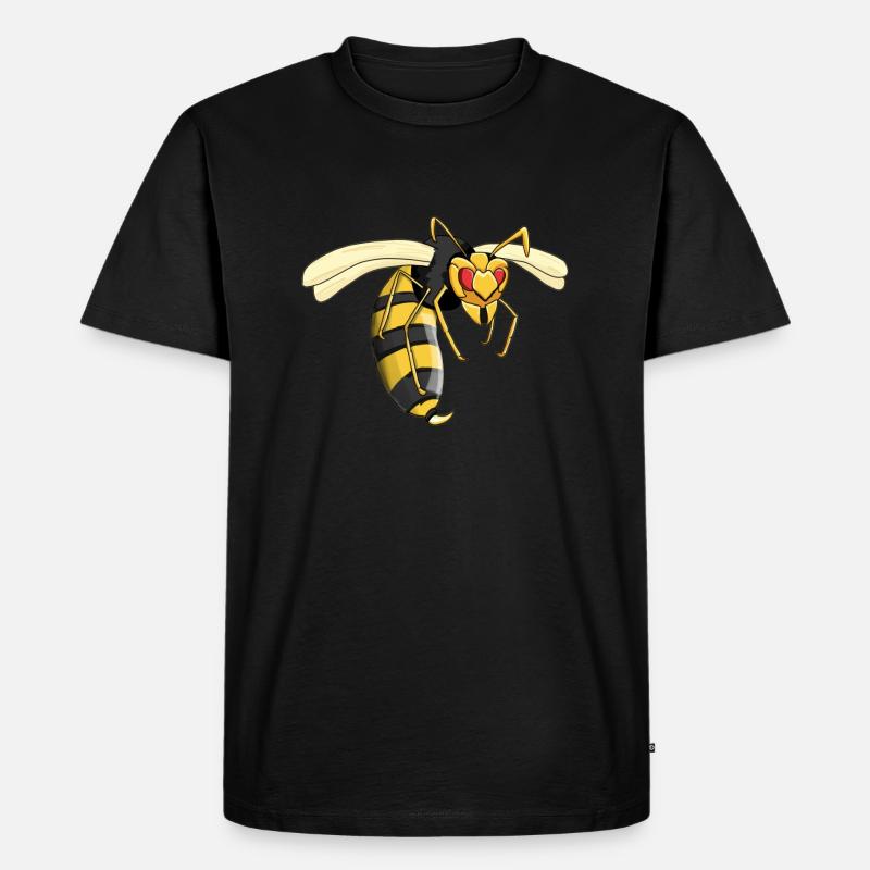 Wespe - Männer Premium Bio T-Shirt - Schwarz