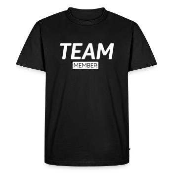 Team Member - T-shirt Premium bio Homme - noir - Devant - Nico (187cm)
