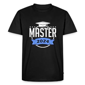 Master 2024 Master's Degree Graduation Graduate - Men's Premium Organic T-Shirt - black - Front - Nico (187cm)