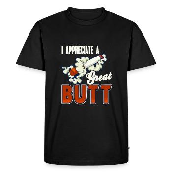 I appreciate a great butt - Men's Premium Organic T-Shirt - black - Front - Nico (187cm)