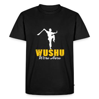 Wushu était ici - T-shirt Premium bio Homme - noir - Devant - Nico (187cm)
