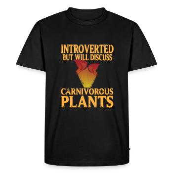 Introverti prêt pour la plante carnivore - T-shirt Premium bio Homme - noir - Devant - Nico (187cm)