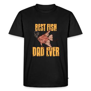 The best fish dad ever - Men's Premium Organic T-Shirt - black - Front - Nico (187cm)
