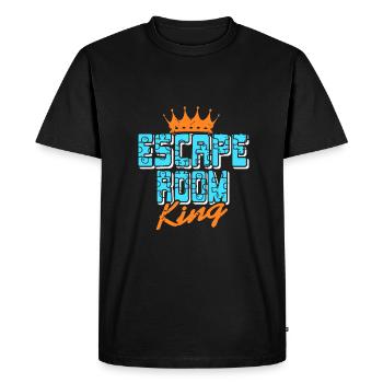 Salle d’évasion King - T-shirt Premium bio Homme - noir - Devant - Nico (187cm)