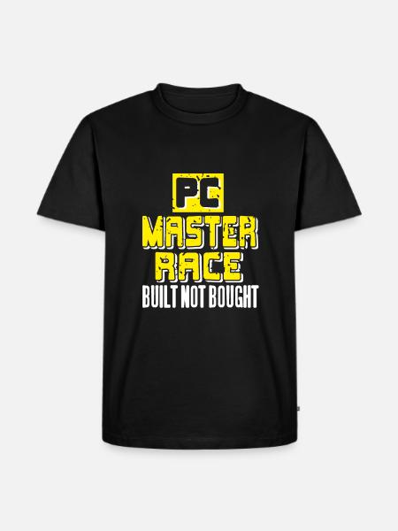 PC Master Race Zbudowany nie kupiony - Ekologiczna koszulka męska Premium - czarny