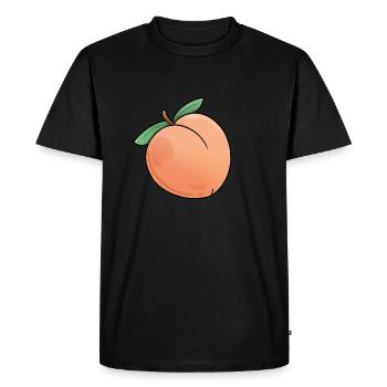 peach - Men's Premium Organic T-Shirt - black - Front - Nico (187cm)