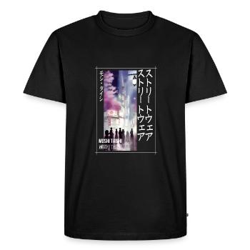 Esthétique streetwear japonaise - T-shirt Premium bio Homme - noir - Devant - Nico (187cm)