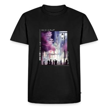 Esthétique streetwear japonaise - T-shirt Premium bio Homme - noir - Devant - Nico (187cm)