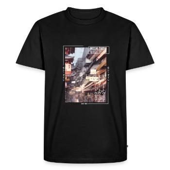 Esthétique streetwear japonaise - T-shirt Premium bio Homme - noir - Devant - Nico (187cm)