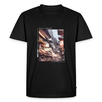Esthétique streetwear japonaise - T-shirt Premium bio Homme - noir - Devant - Nico (187cm)